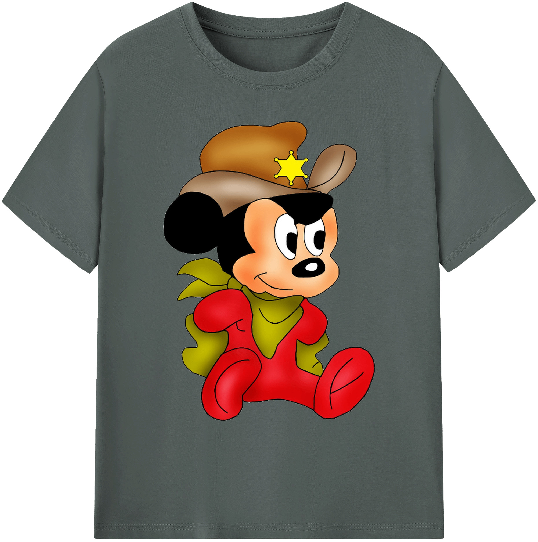 ミッキーマウス Mickey Mouse 綿100％ メンズ半袖Tシャツ｜肌触りやわらか＆通気性
